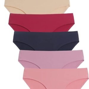Women's Seamless Underwear No Show Stretch Bikini Panties Silky Invisible Hipster