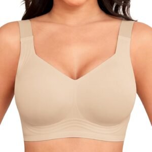 Women Wirefree Bras for Women Full Coverage No Underwire Everyday Bras Comfortable Wireless Padded Bras