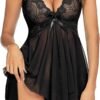 Lingerie for Women Lace Babydoll Sleepwear Boudoir Outfits Plus Size Langeray X