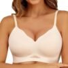 Womens Bras for Women Wireless Comfort Full Coverage Mesh Breathable Padded No Underwire Support T Shirt Bra