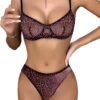 Sexy Mesh Sheer Push Up Lingerie Set