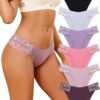 Seamless Underwear for Women  Bikini Panties High Cut V-waist Lace Underwear Women Cute Bikinis
